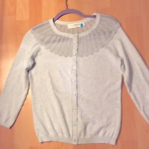 Anthropologie’s Sparrow light blue cardigan (s)